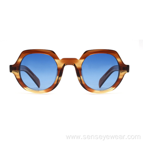 High End UV400 ECO Round Acetate Polarized Sunglasses